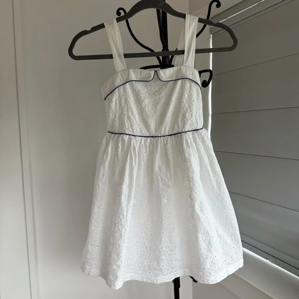 Mini Boden Girls White Eyelet Sundress 6-7Y - Picture 3 of 10